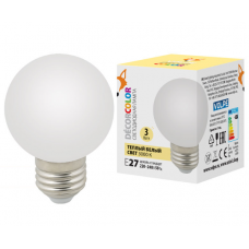  Лампа декоративная 3 Вт G60 220 В Е27 3000 К шар Uniel LED-G60-3W-3000K-E27-FR-С